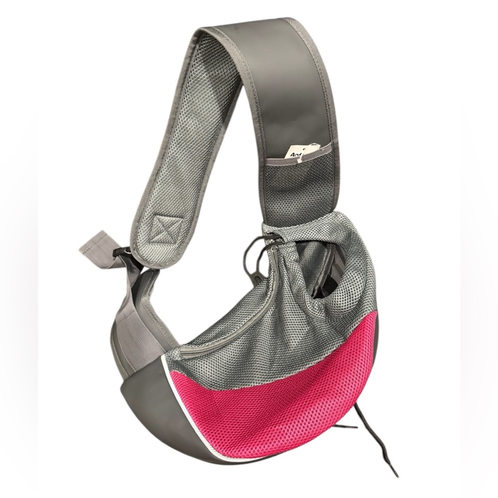 Gray and Pink Sling Bag